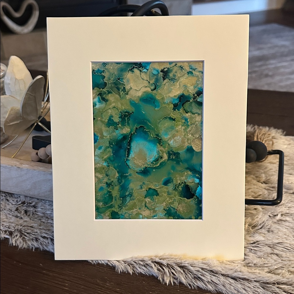 Handcrafted original abstract alcohol ink wall art painting - Picture 9 of 10